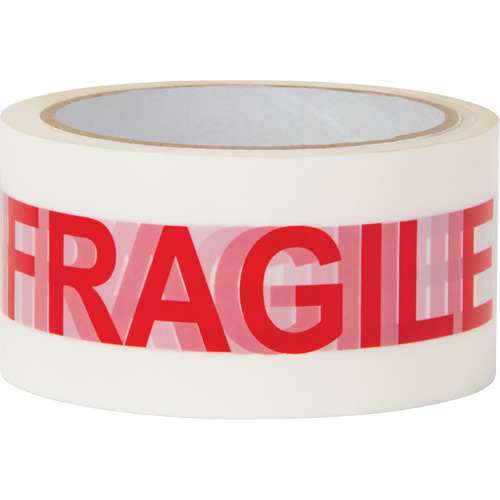 "Fragile" Box Sealing Tape, Hot Melt Adhesive, 2 mils, 48 mm (2") x 100 m (328') Cintas
