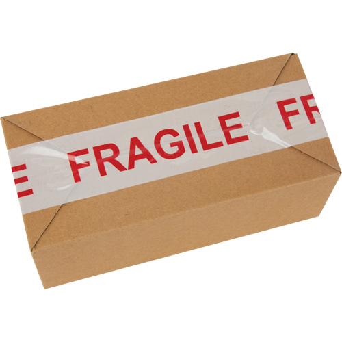"Fragile" Box Sealing Tape, Hot Melt Adhesive, 2 mils, 48 mm (2") x 100 m (328') Cintas