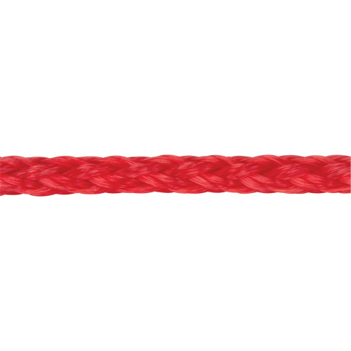 Braided Red Rope, Polypropylene, 500' Cintas