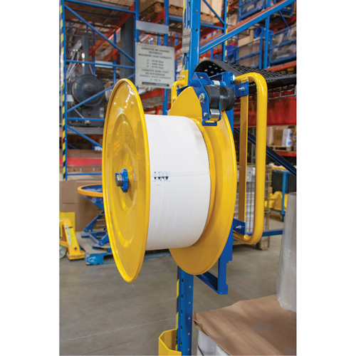 Distributeur de feuillards, Feuillard Polyester/Acier/Polypropyl&egrave;ne, Dia de noyau 16"/8", largeur de rouleau 3"/8"/6" Cintas