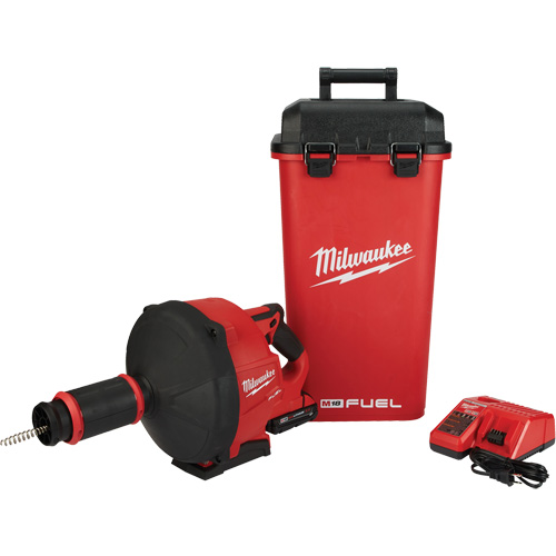 M18 Fuel Drain Snake with Cable Drive & 5/16” Cable, Electric, 1/4" x 50'/3/8" x 35' Cintas