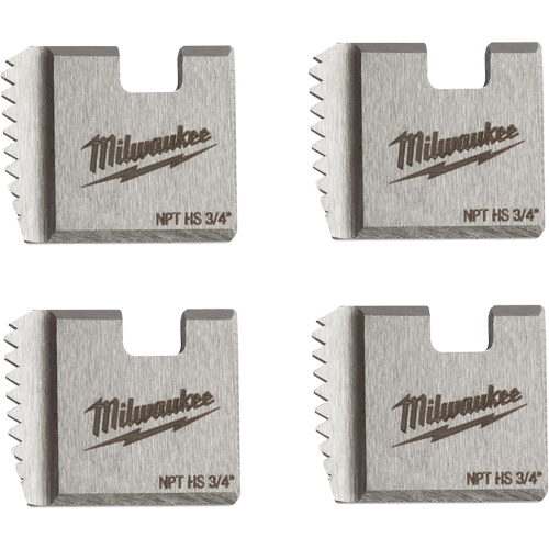Matrices de tuyauterie portables NPT, Pour tuyau de 3/4", Acier rapide Cintas
