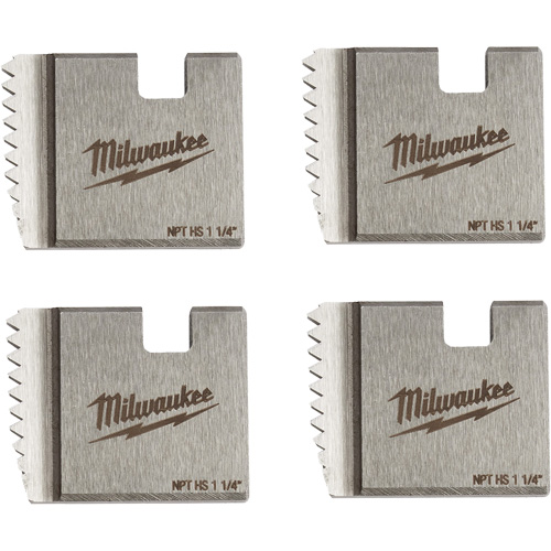Matrices de tuyauterie portables NPT, Pour tuyau de 1-1/4", Acier rapide Cintas