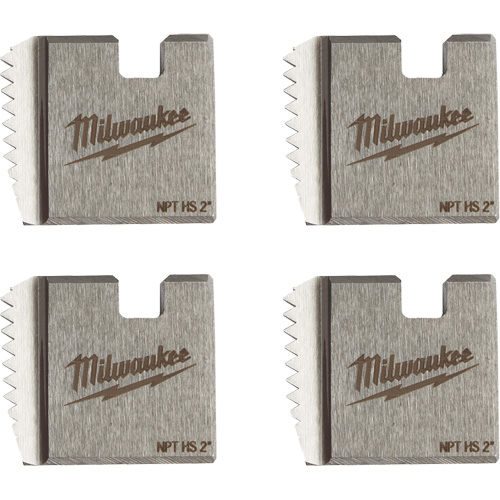 Matrices de tuyauterie portables NPT, Pour tuyau de 2", Acier rapide Cintas
