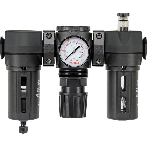 Filtre, d&eacute;tendeur & lubrificateur Modulair 200 avec drain manuel & bol standard, 3/8" NPTF Cintas