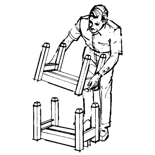 Supports empilables mobiles, 12" la x 16" p, Capacit&eacute; de 2500 lb Cintas