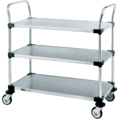 Standard-Duty Utility Carts, 3 Tiers, 18" W x 39" H x 36" D, 500 lbs. Capacity Cintas