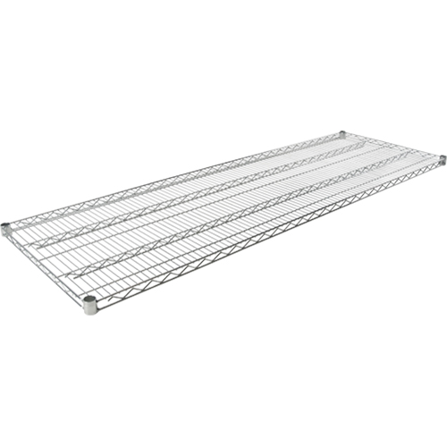 Tablette en treillis pour &eacute;tag&egrave;re robuste en treillis chromat&eacute;, 72" la x 24" p, Capacit&eacute; de 600 lb Cintas
