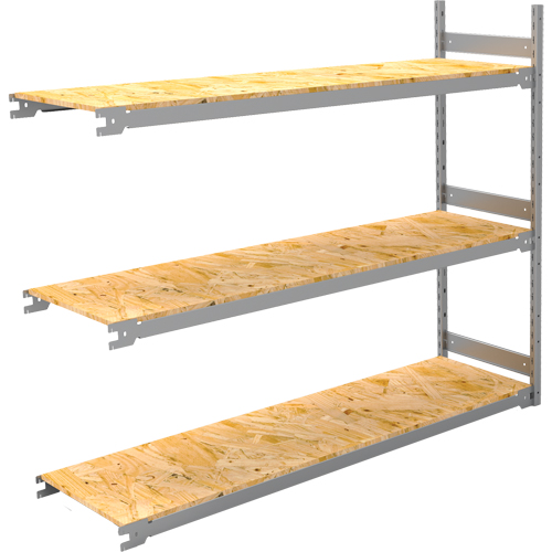 Wide Span Record Storage Shelving, Steel, 3 Shelves, 72" W x 18" D x 60" H, Add-On Kit Cintas