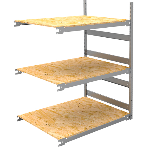 Wide Span Record Storage Shelving, Steel, 3 Shelves, 42" W x 32" D x 60" H, Add-On Kit Cintas