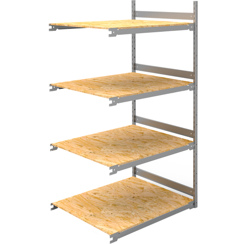 Wide Span Record Storage Shelving, Steel, 4 Shelves, 42" W x 32" D x 84" H, Add-On Kit Cintas