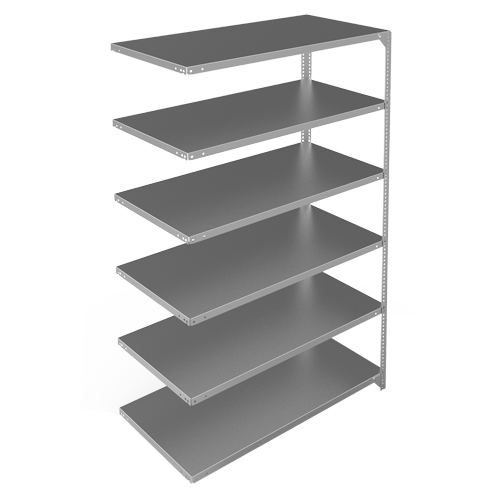 &eacute;l&eacute;ment de rayonnage, Acier galvanis&eacute;, Montant &agrave; fente, Capacit&eacute; 275 lb, 48" la x 72" h x 24" p Cintas