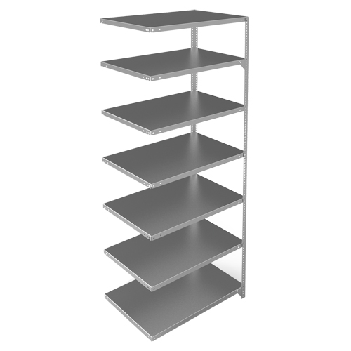 &eacute;l&eacute;ment de rayonnage, Acier galvanis&eacute;, Montant &agrave; fente, Capacit&eacute; 400 lb, 36" la x 84" h x 24" p Cintas