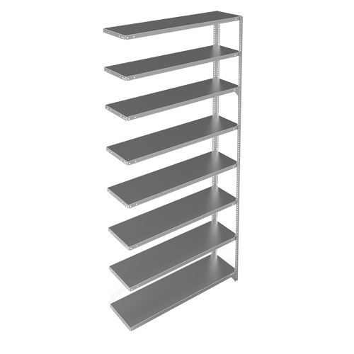 &eacute;l&eacute;ment de rayonnage, Acier galvanis&eacute;, Montant &agrave; fente, Capacit&eacute; 300 lb, 48" la x 96" h x 12" p Cintas