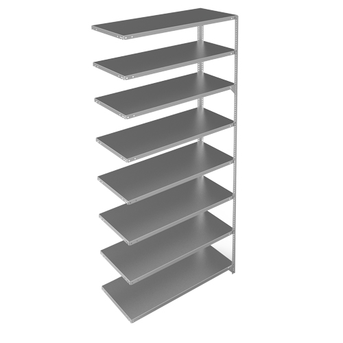 &eacute;l&eacute;ment de rayonnage, Acier galvanis&eacute;, Montant &agrave; fente, Capacit&eacute; 275 lb, 48" la x 96" h x 18" p Cintas