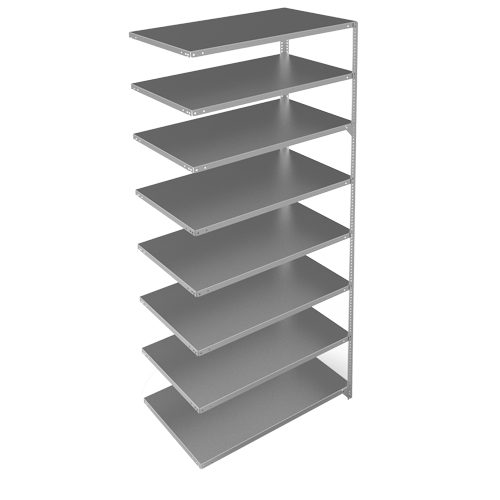 &eacute;l&eacute;ment de rayonnage, Acier galvanis&eacute;, Montant &agrave; fente, Capacit&eacute; 275 lb, 48" la x 96" h x 24" p Cintas
