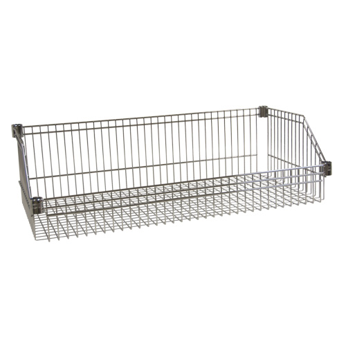 Wire Basket Shelf, 24" W x 48" D, 400 lbs. Capacity Cintas