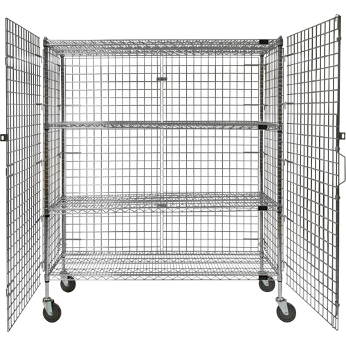 Chariot de s&eacute;curit&eacute;, Chrom&eacute;, 60" x 69" x 24", Capacit&eacute; 500 lb Cintas