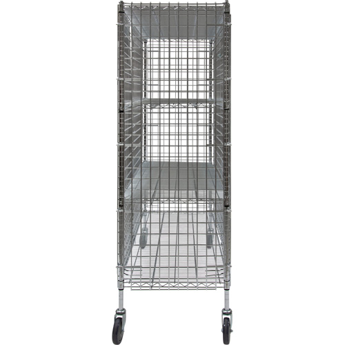 Chariot de s&eacute;curit&eacute;, Chrom&eacute;, 60" x 69" x 24", Capacit&eacute; 500 lb Cintas