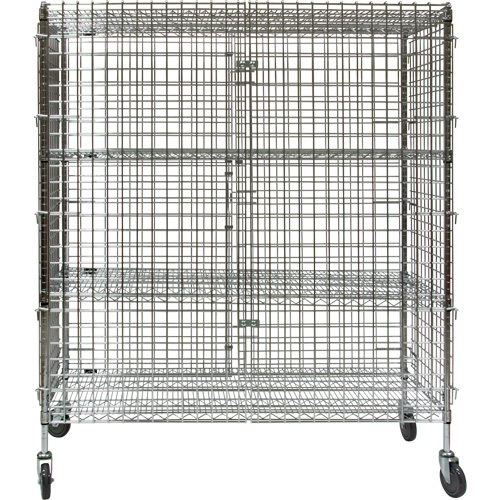 Chariot de s&eacute;curit&eacute;, Chrom&eacute;, 60" x 69" x 24", Capacit&eacute; 500 lb Cintas
