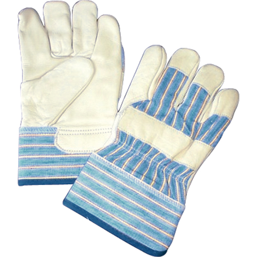 Lined Gloves, One Size, Grain Cowhide Palm, Cotton Fleece Inner Lining Cintas