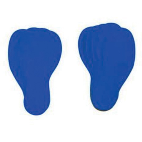 Floor Marking Labels, Footprint, 12" L x 3.75" W, Blue, Vinyl Cintas