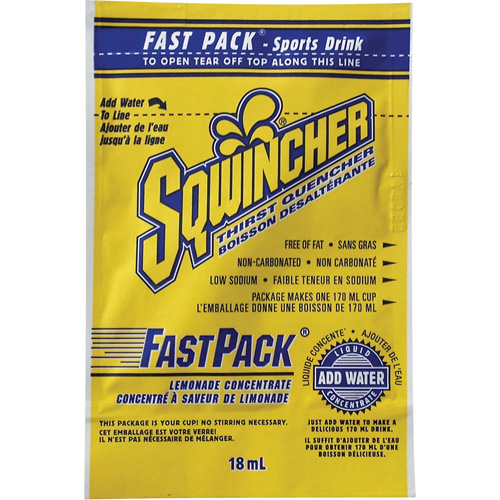 Sqwincher&reg; Boisson de r&eacute;hydratation Fast Pack, Emballage-portion, Limonade Cintas