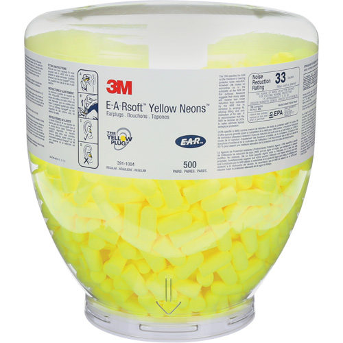 Bouchons d'oreilles E-A-RSoft Yellow Neon, Vrac - Contenant, Grand Cintas