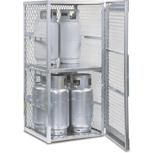 Armoires en aluminium pour bouteilles GPL, nbre de bouteilles: 8, 30" , 32" , 65" , Argent Cintas