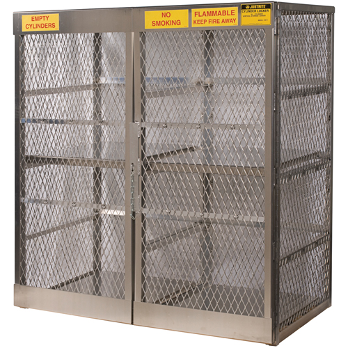 Armoires en aluminium pour bouteilles GPL, nbre de bouteilles: 16, 60" , 32" , 65" , Argent Cintas