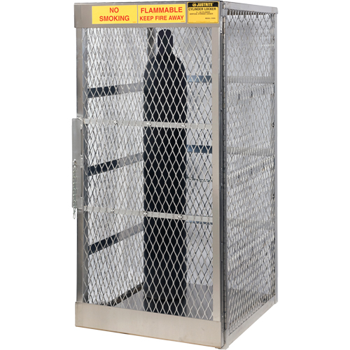 Armoires en aluminium pour bouteilles GPL, nbre de bouteilles: 10, 30" , 32" , 65" , Argent Cintas