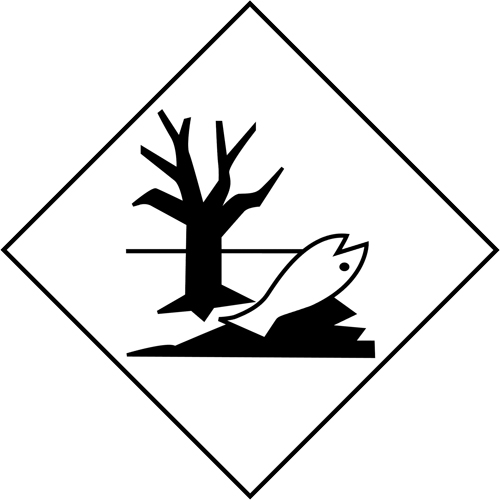 &eacute;tiquette d'exp&eacute;dition TMD marque de polluant marin, 4" lo x 4" la, Noir sur blanc Cintas