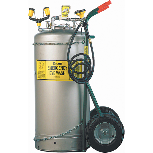 Self-Contained Eyewash With Dolly Cart, Pressurized, 7 gal. Capacity, Meets ANSI Z358.1 Cintas