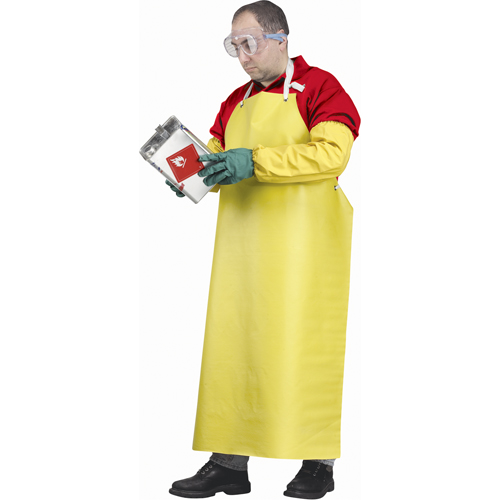 Flame Resistant Aprons, Neoprene/Polyester, 48" L x 35" W, Yellow Cintas