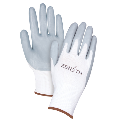Gants l&eacute;gers enduits et respirants, 9/Grand, R&ecirc;vetement Mousse de nitrile, Calibre 13, Enveloppe en Polyester Cintas