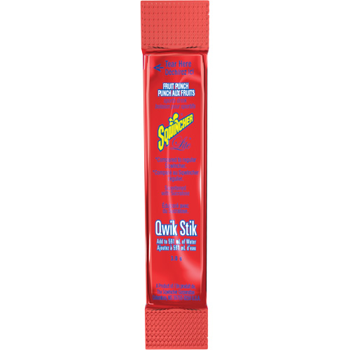 Sqwincher&reg; Boisson de r&eacute;hydratation ZERO Qwik Stik, Poudre, Punch aux fruits Cintas
