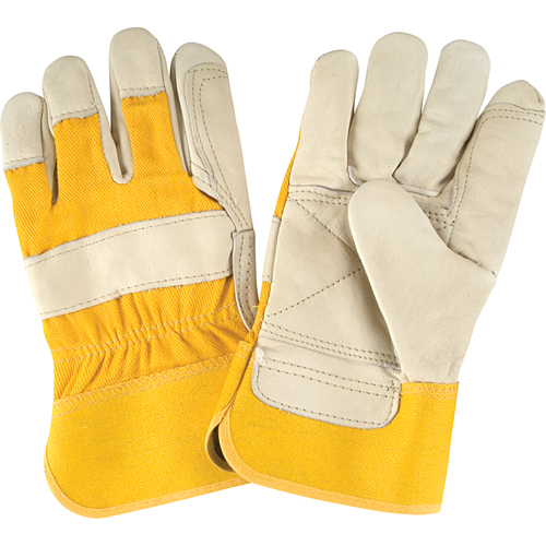 Gants d'ajusteur de premi&egrave;re qualit&eacute;, Grand, Paume en Cuir fleur de vache, Doublure en Coton Cintas