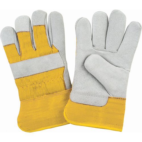Premium Winter-Lined Fitters Gloves, Medium, Split Cowhide Palm, Foam Fleece Inner Lining Cintas