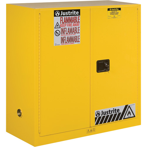 Armoires Sure-Grip EX pour produits inflammables, 30 gal., 1 Porte(s), 43" La x 44" h x 18" p Cintas