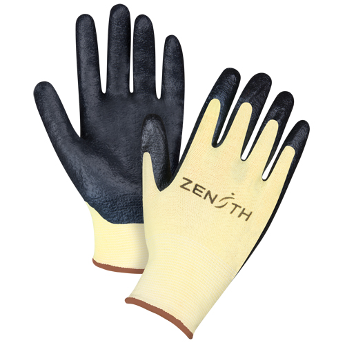 Gants r&eacute;sistants &agrave; la coupe avec prise sup&eacute;rieure, Taille Grand/9, Calibre 13, Rev&ecirc;tement Mousse de nitrile, Enveloppe en Aramide, ANSI/ISEA 105 niveau 3/EN 388 niveau 5 Cintas