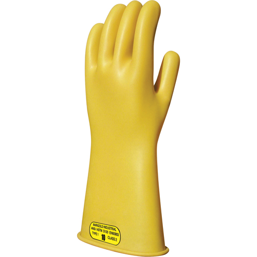 Gants isolants en caoutchouc naturel jaune, ASTM classe 2, Taille 8, 16" lo Cintas