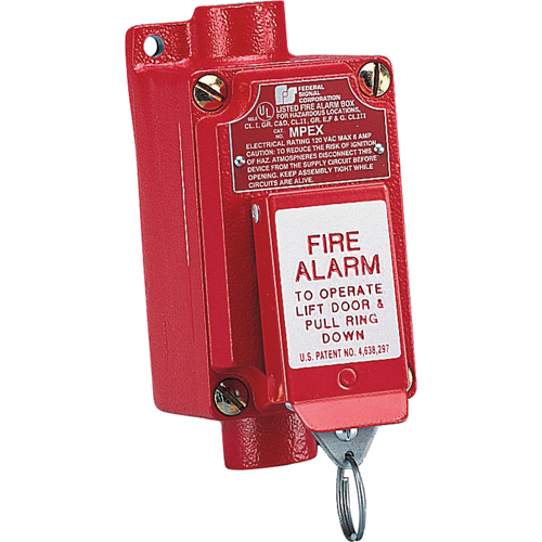 AVERTISSEUR D'INCENDIE ANTID&eacute;FLAGRANT (MPEX)-OP&eacute;RATION EN DEUX &eacute;TAPES QUI EMP&ecirc;CHE L'ACTIVATION ACCIDENTELLE Cintas
