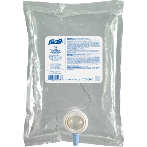 Gel d&eacute;sinfectant pour les mains NXT Advanced, 1000 ml, Cartouche de recharge, 70 % alcool Cintas