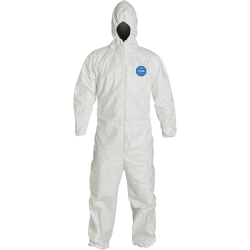 Hooded Coveralls, 4X-Large, White, Tyvek&reg; 400 Cintas