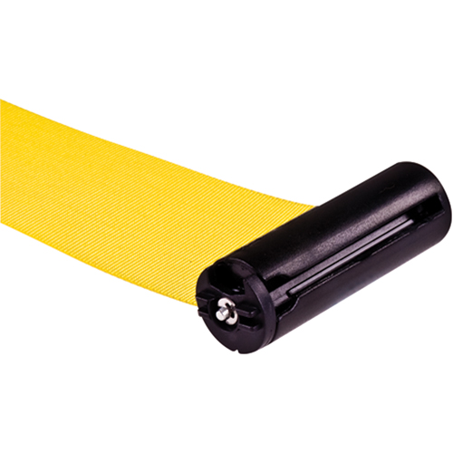 Poteau r&eacute;cepteur pour barri&egrave;res sur pieds pour le contr&ocirc;le des foules, Hauteur de 35", Jaune Cintas