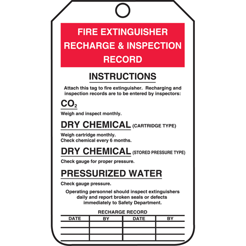&eacute;tiquettes de s&eacute;curit&eacute; d'inspection et de contr&ocirc;le de l'&eacute;tat de l'&eacute;quipement, Plastique, 3-3/8" la x 5-7/8" h, Anglais Cintas