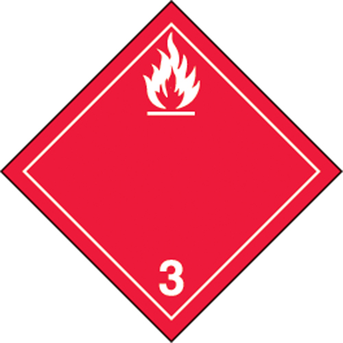 TDG Shipping Labels, Class 3, Flammable Liquids, Paper Cintas