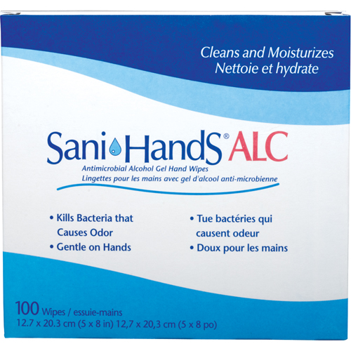 Lingettes antimicrobiennes pour les mains Sani-Hands ALC, Pochette Cintas