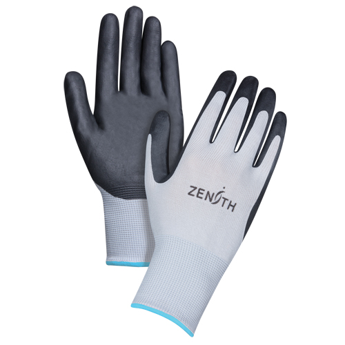 Gants l&eacute;gers enduits et respirants, 10/T-Grand, R&ecirc;vetement Mousse de nitrile, Calibre 13, Enveloppe en Polyester Cintas