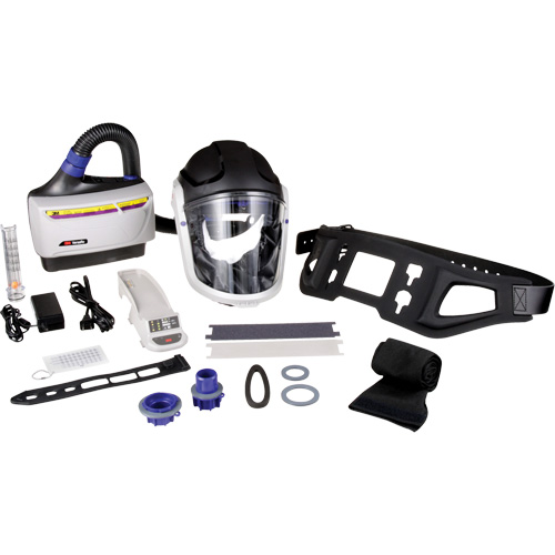 Trousse industrielle lourde pour APR motoris&eacute; TR-600 de Versaflo, Capuchon & visi&egrave;re, Pile Lithium-ion Cintas